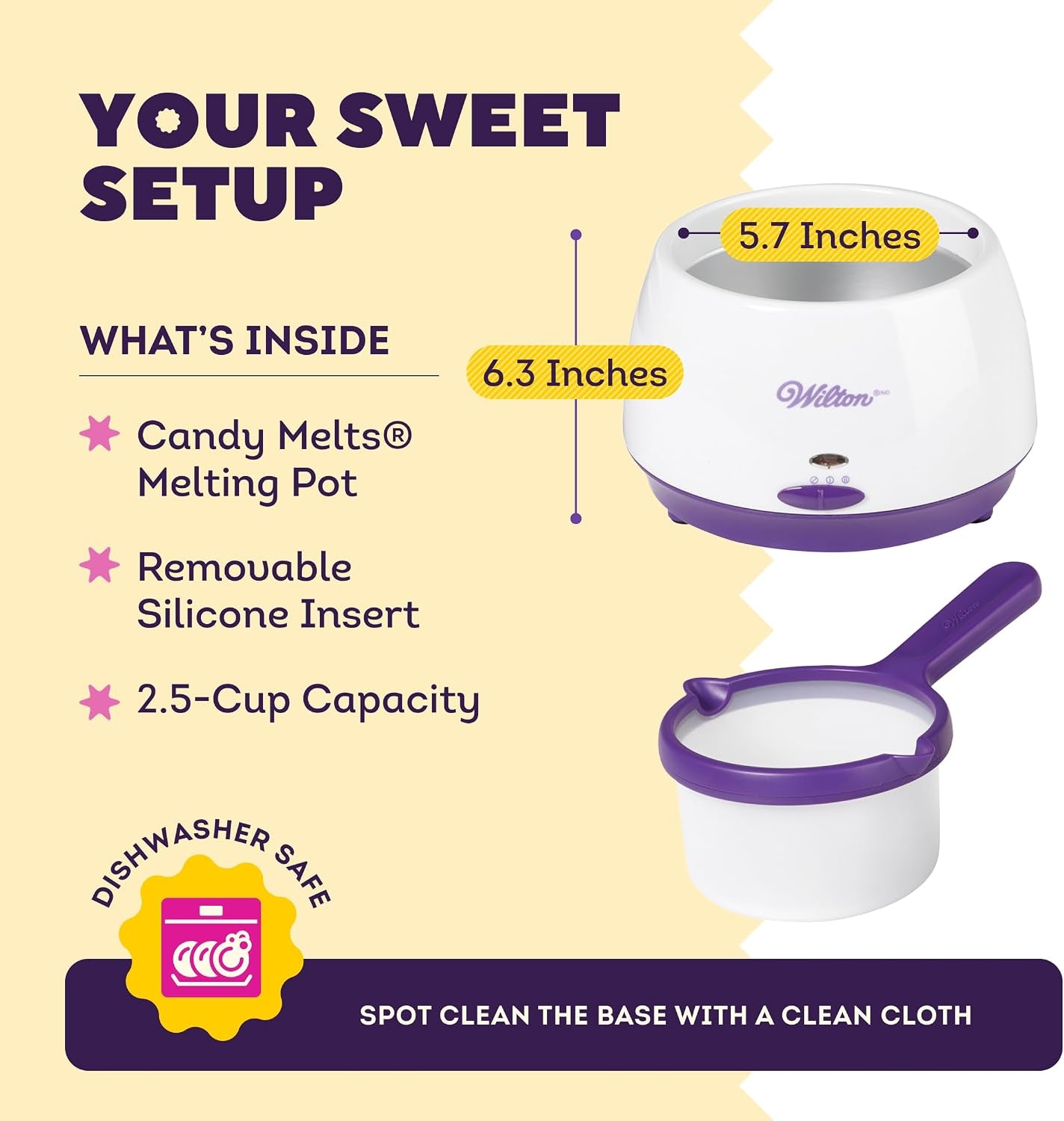Wilton Candy Melts Candy Melting Pot - Melt Station for Chocolate & Fo