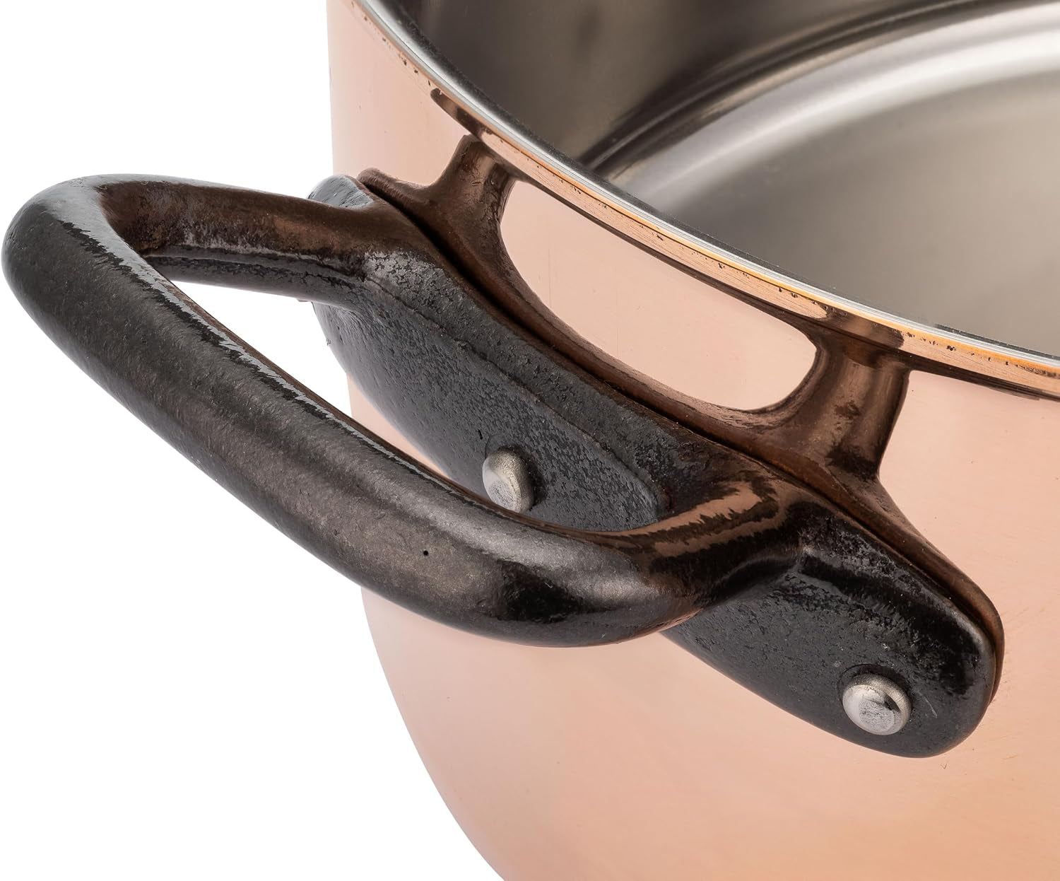 Bourgeat Copper Casserole Pot 9.5", 5.4 Qt