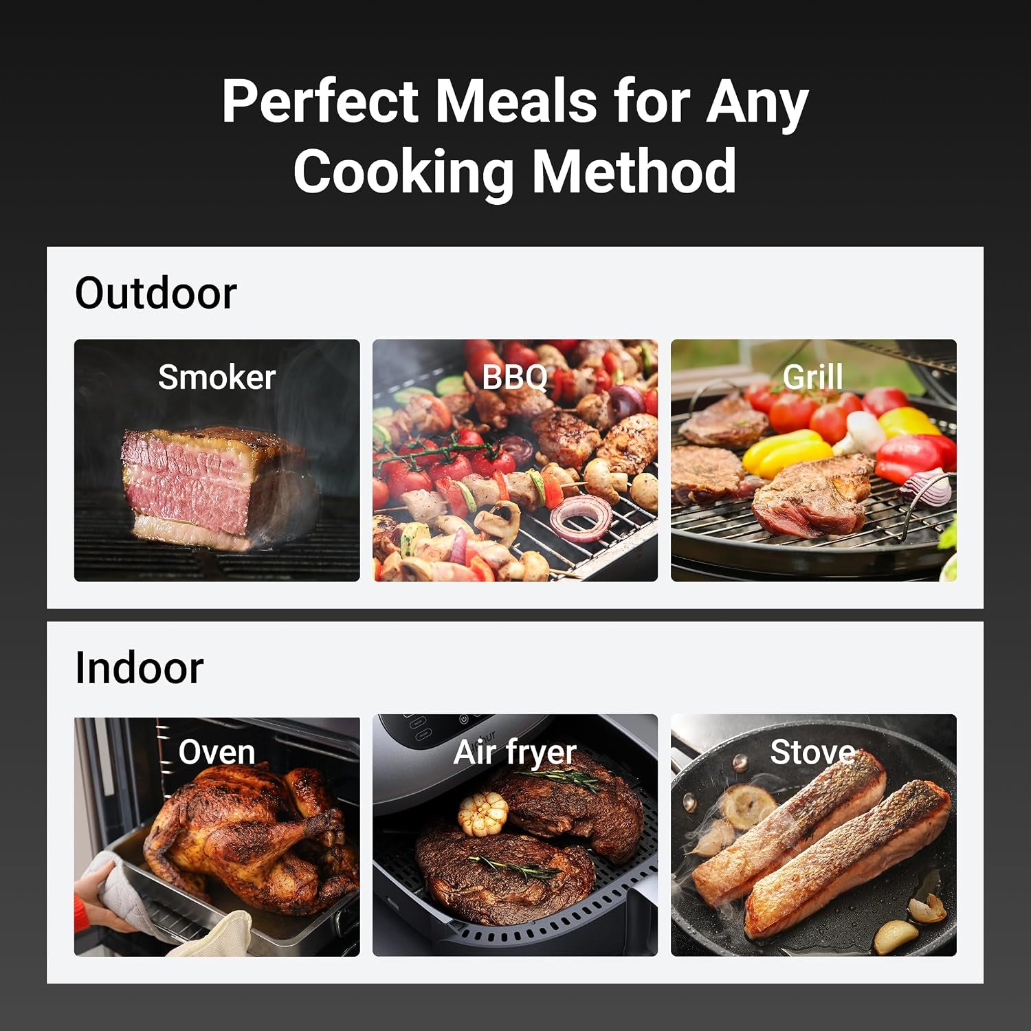 ThermoMaven Sub-1G Wireless Meat Thermometer, 4 Probes WiFi Thermometer | 3000FT Open Range, Smart App + Base Control, 6 Sensor NIST ±0.5°F Accuracy, BBQ Smoker Grill Oven, Brisket Steak Turkey Pork
