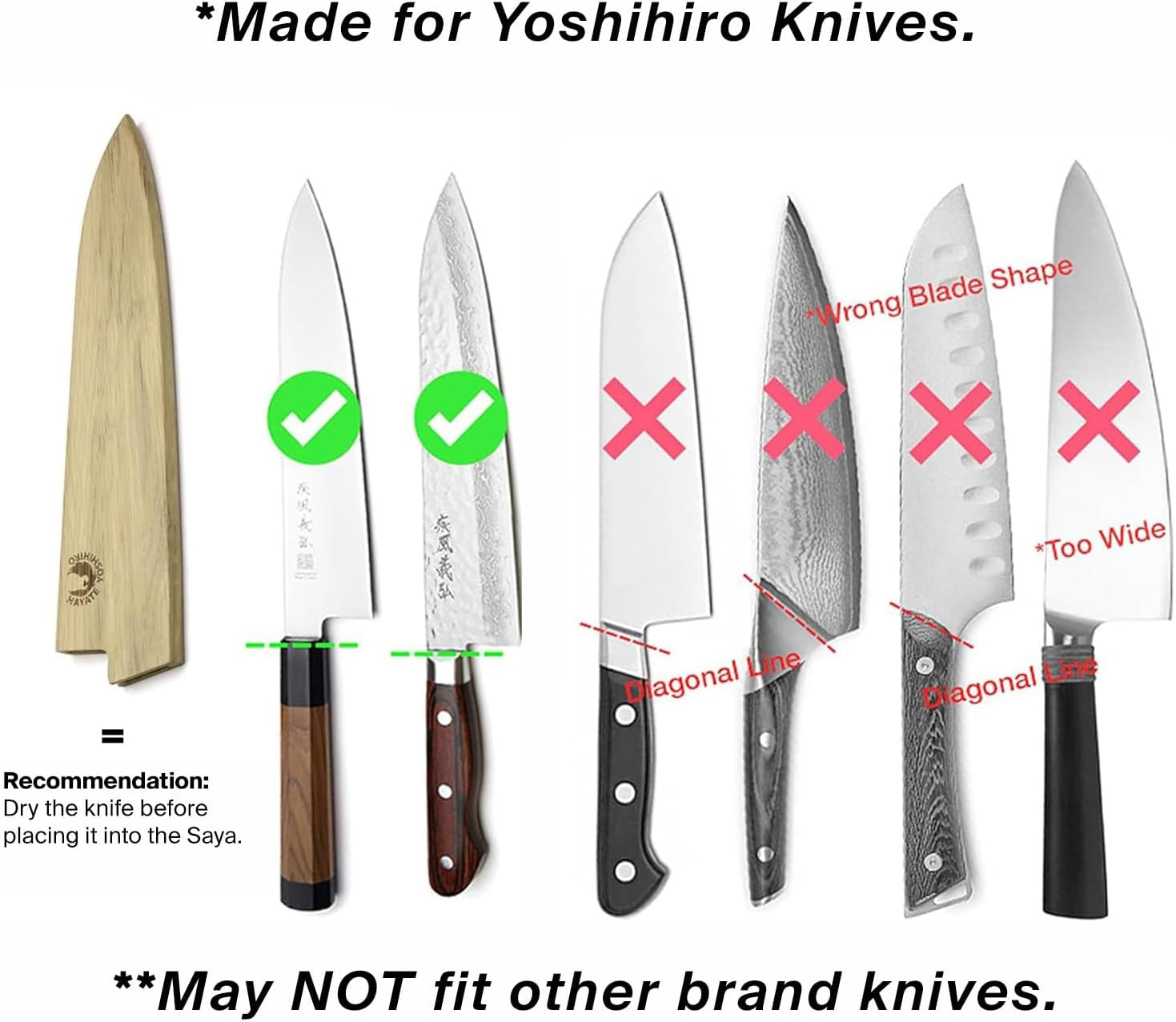 Yoshihiro Saya Sheath Cover for Gyuto Knife