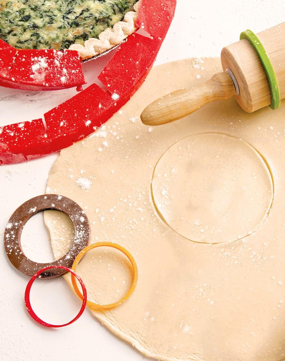Silicone Rolling Pin Bands 8 Piece Set