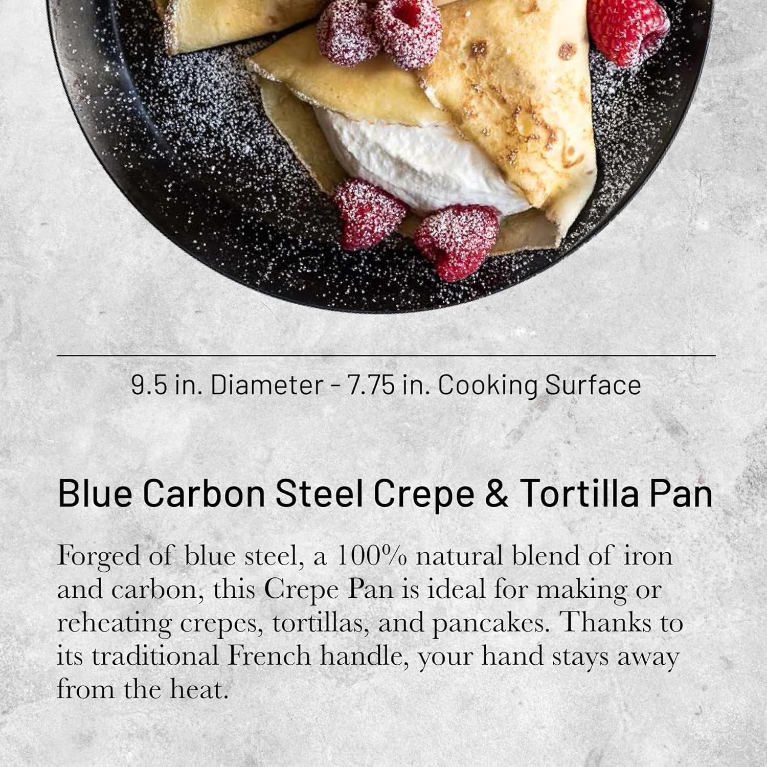 de Buyer Blue Carbon Steel Crepe & Tortilla Pan 9.5"
