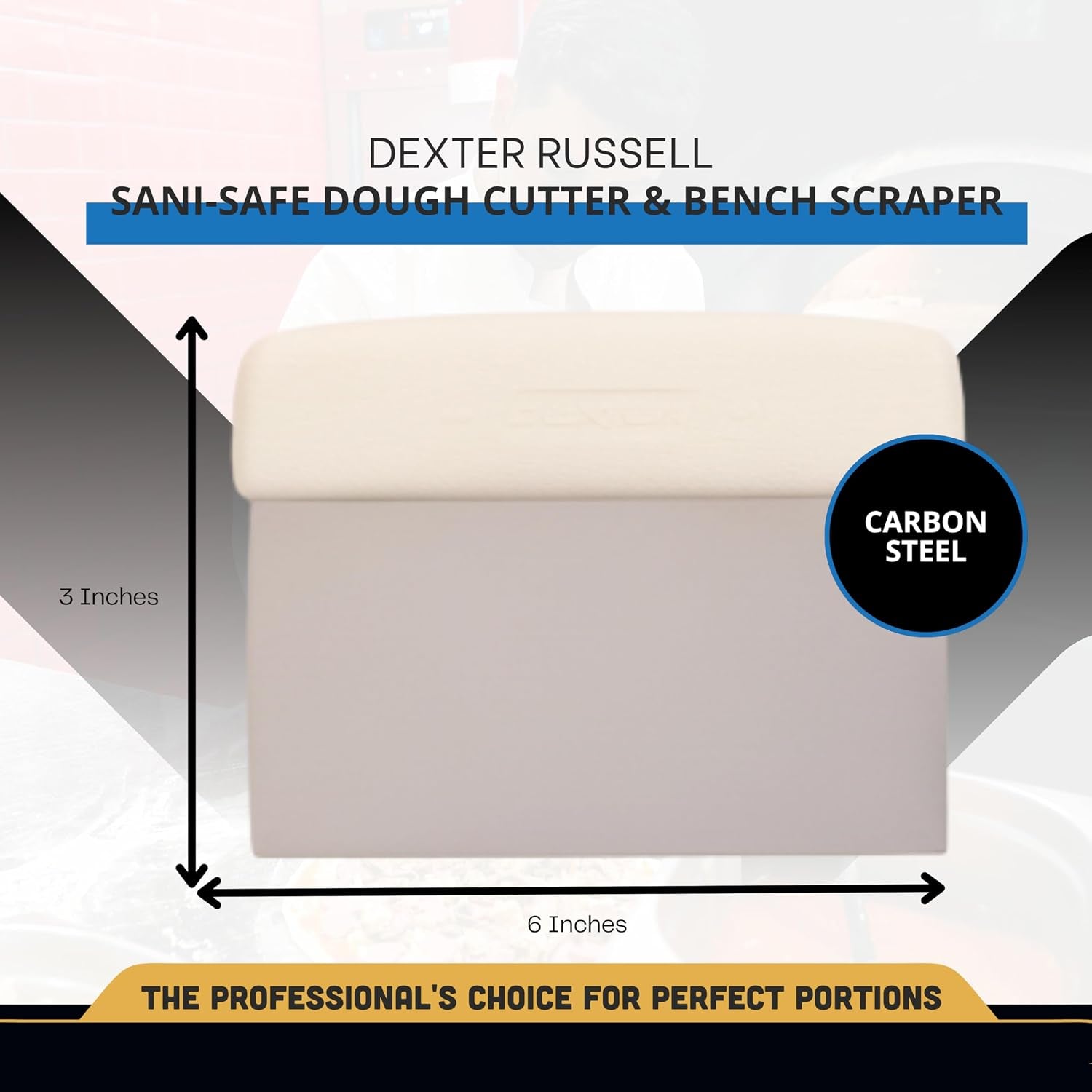 Dexter-Russell Sani-Safe 6" × 3" Dough Cutter/Scraper 19783