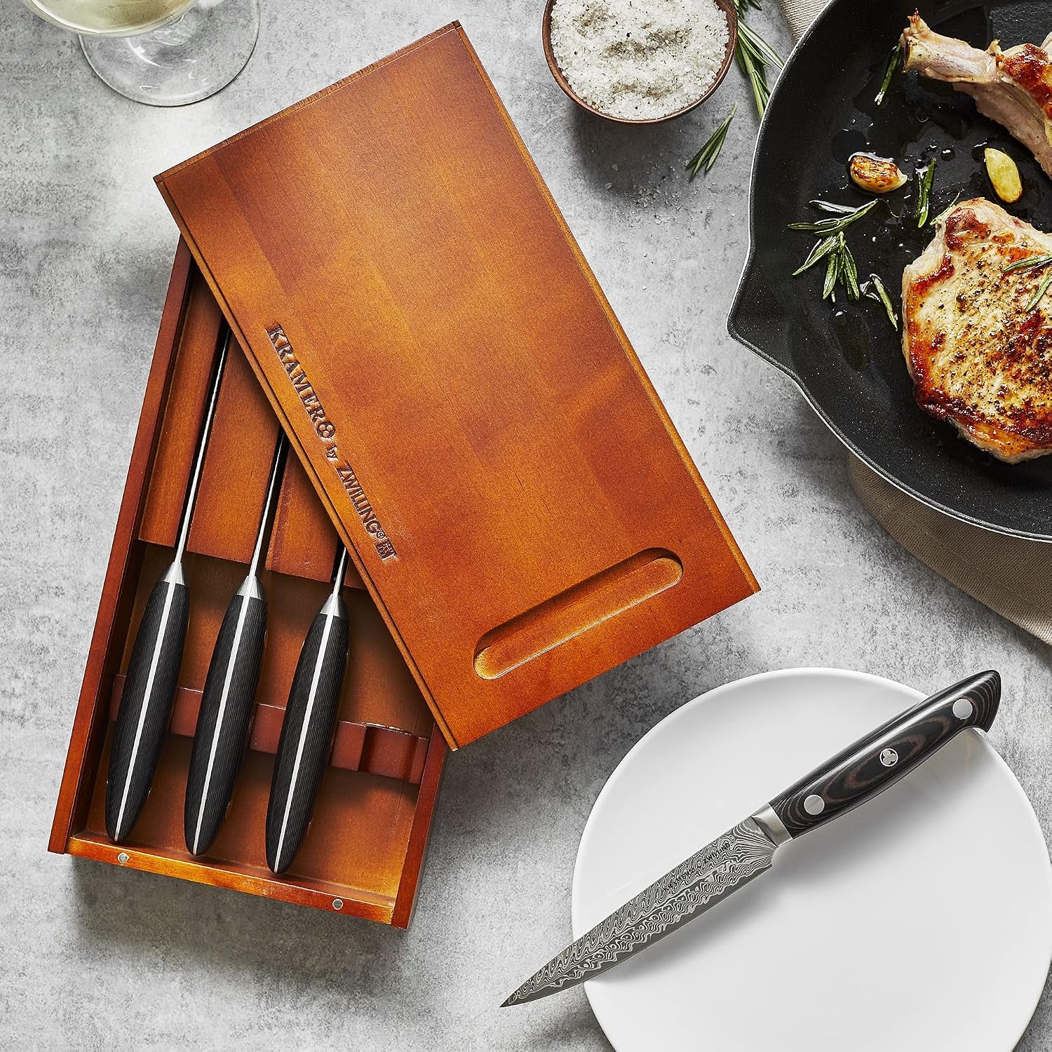 Damascus Steak Knife Set