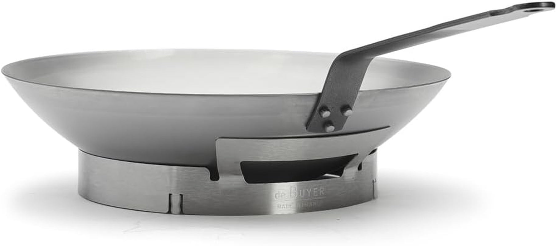 de Buyer Carbone Plus Iron Steel Wok for Induction Hob 5114.35