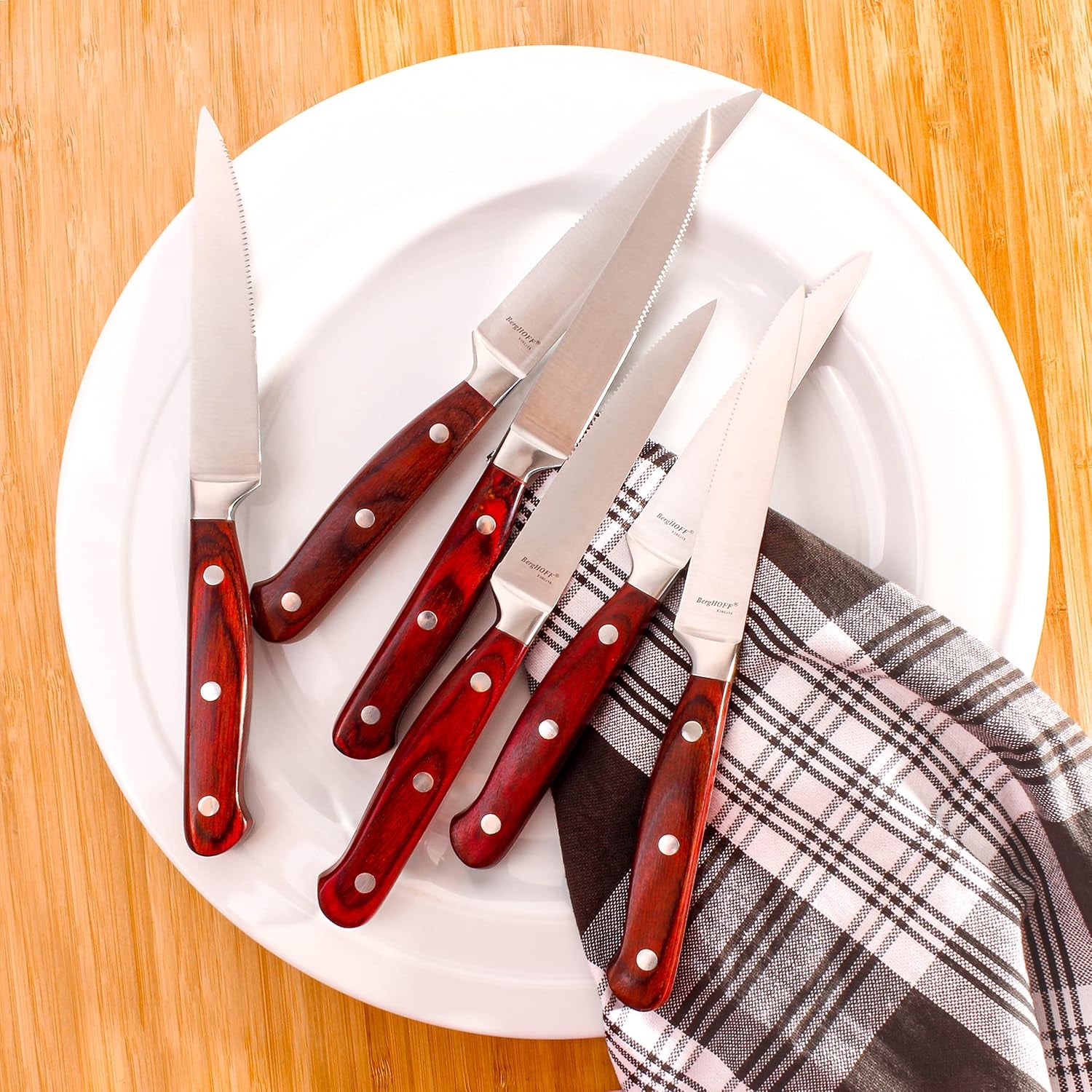 12 Piece Pakka Wood Steak Knife Set