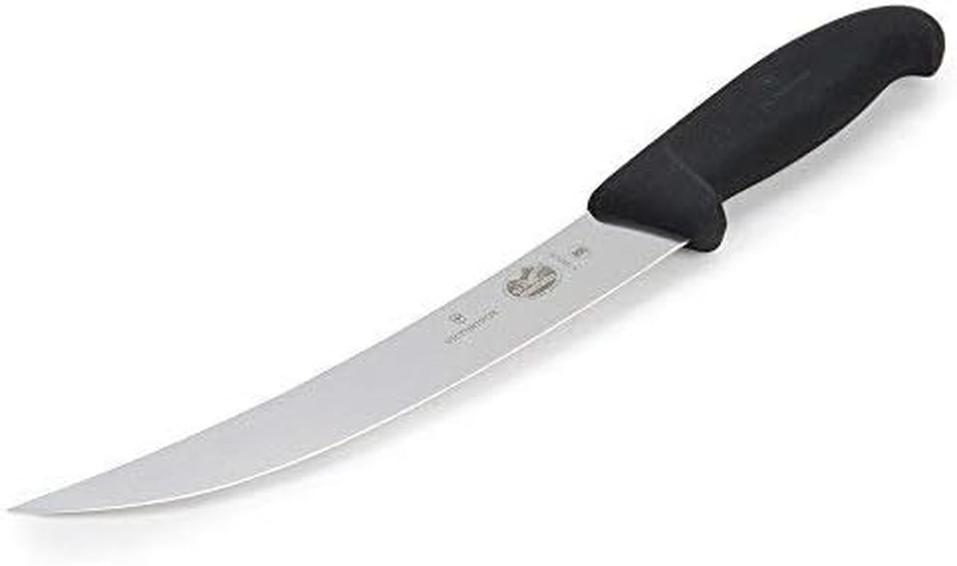 Victorinox Fibrox 8-Inch Curved Breaking Knife, Black - Swiss Made But