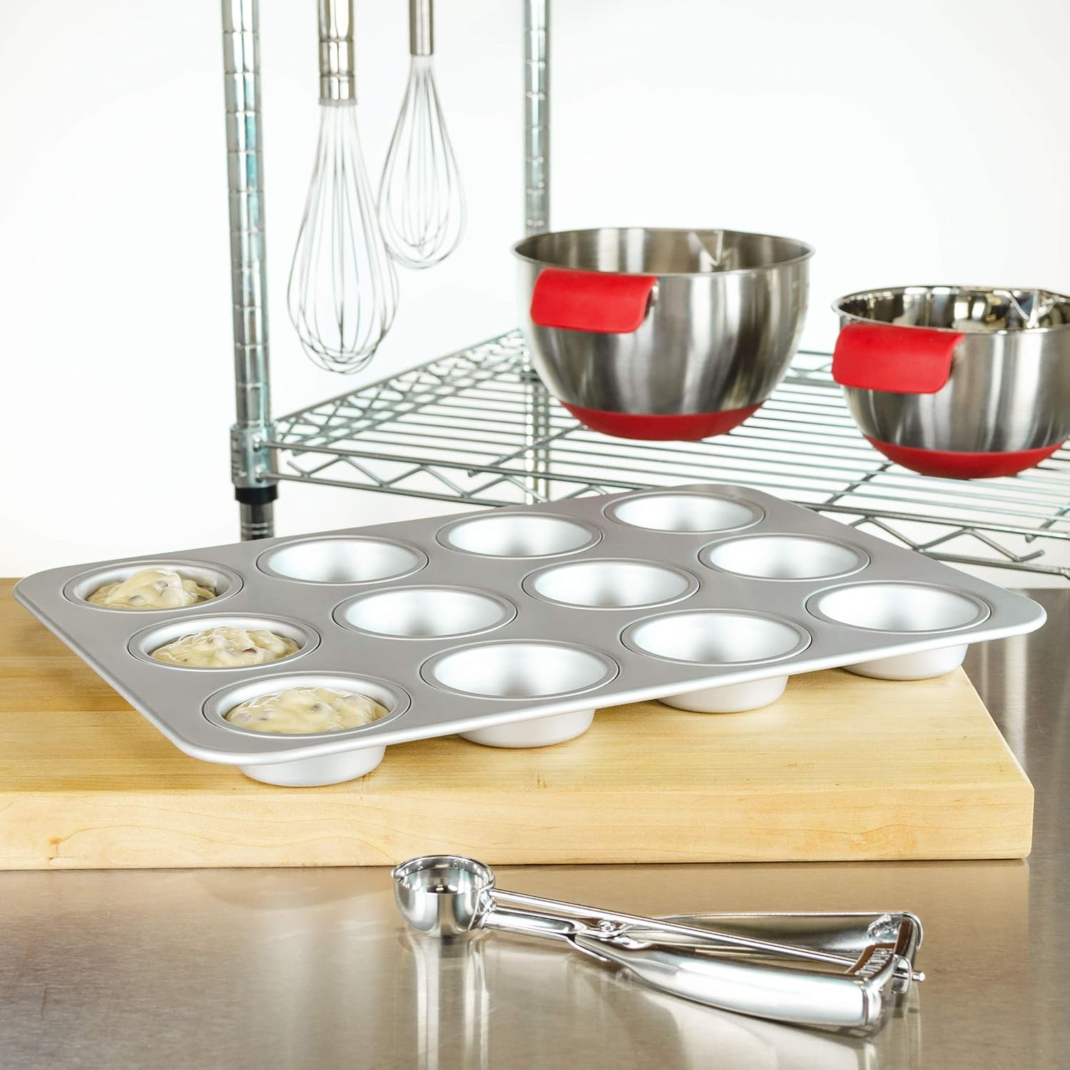 Fat Daddio's Anodized Aluminum Standard Muffin Pan, 11.2 x 15.8 Inch