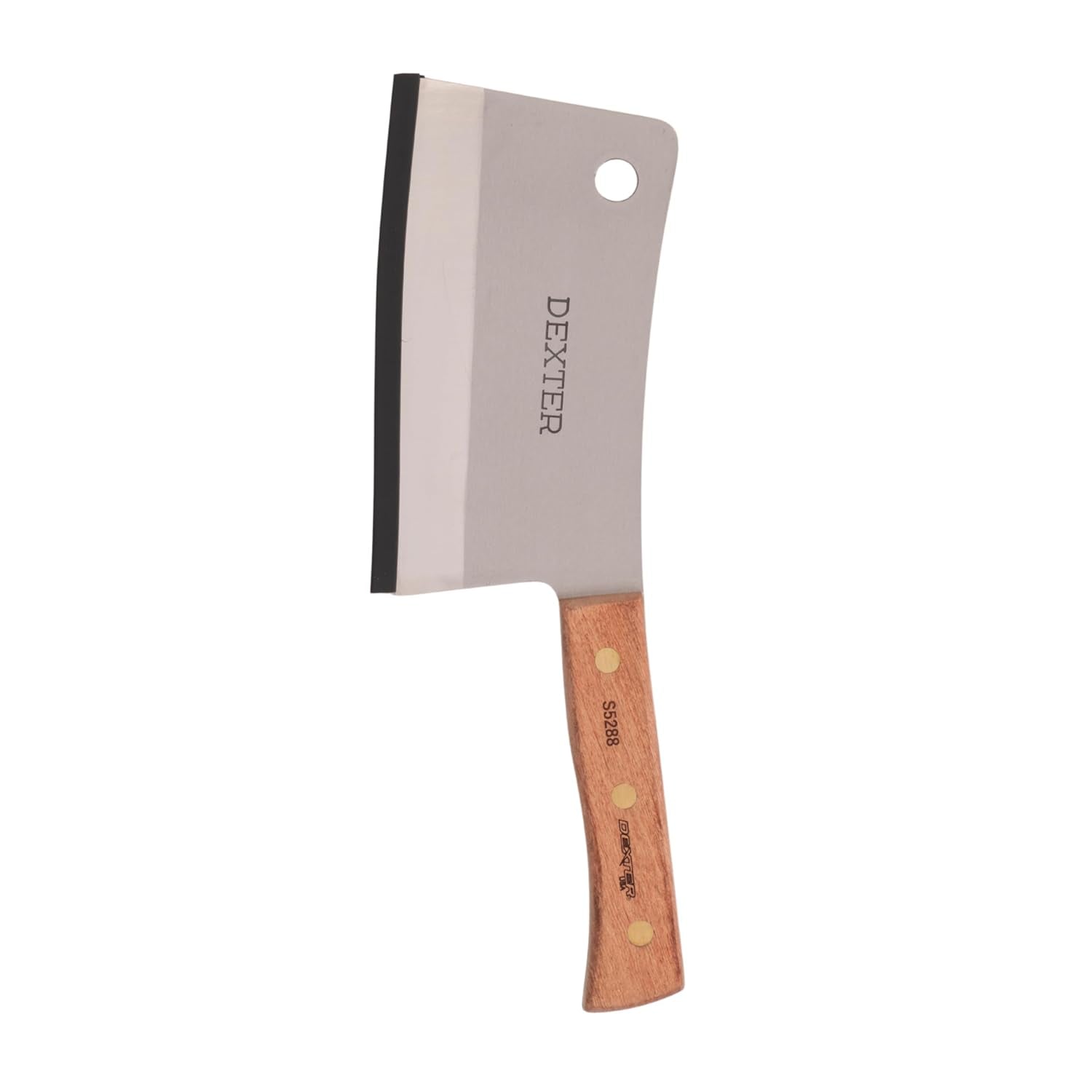 -Russell 8" Stainless Heavy Duty Cleaver Knife | S5288 | Traditional Series with High-Carbon Steel Blade & Rosewood Handle | Precision Ground, Durable, Razor Sharp | Made in USA