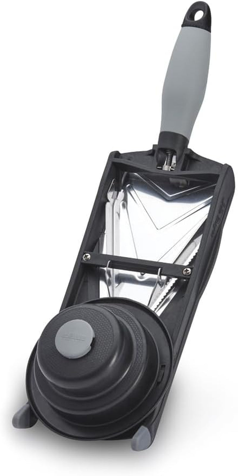 DeBuyer Konra Axis Mandoline Stainless Steel Food Fruit Veg Slicer in Black