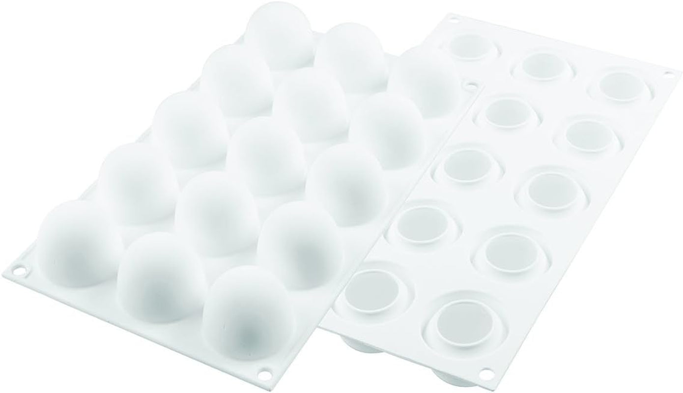 Silikomart Truffles40 Silicone Mold with 15 Cavities, Each 1.65 Inch D