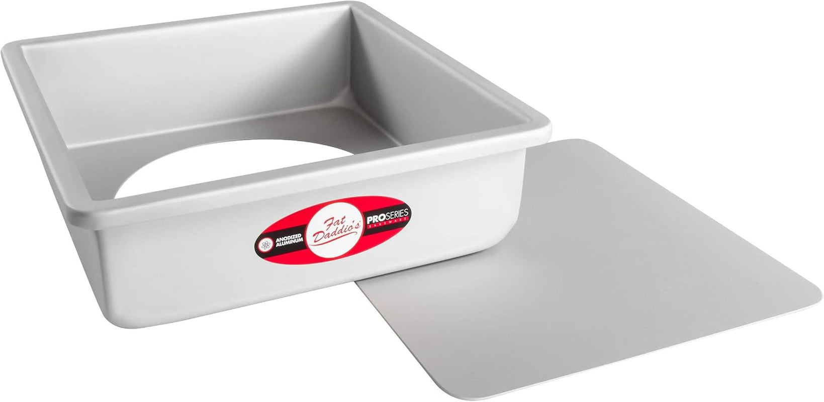 Fat Daddio's PSQCC-663 Removable Bottom Square Cake Pan, 6 x 6 x 3 Inc