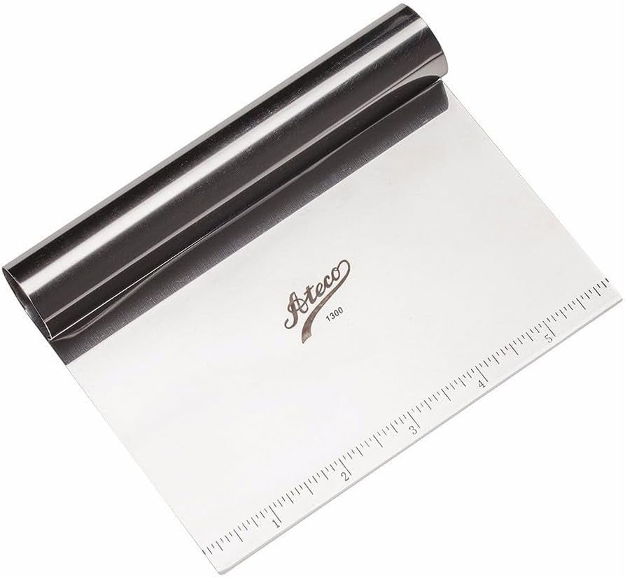 Ateco Stainless Handle Bench Scraper, 5.9-Inches by 3-Inches, Stainles