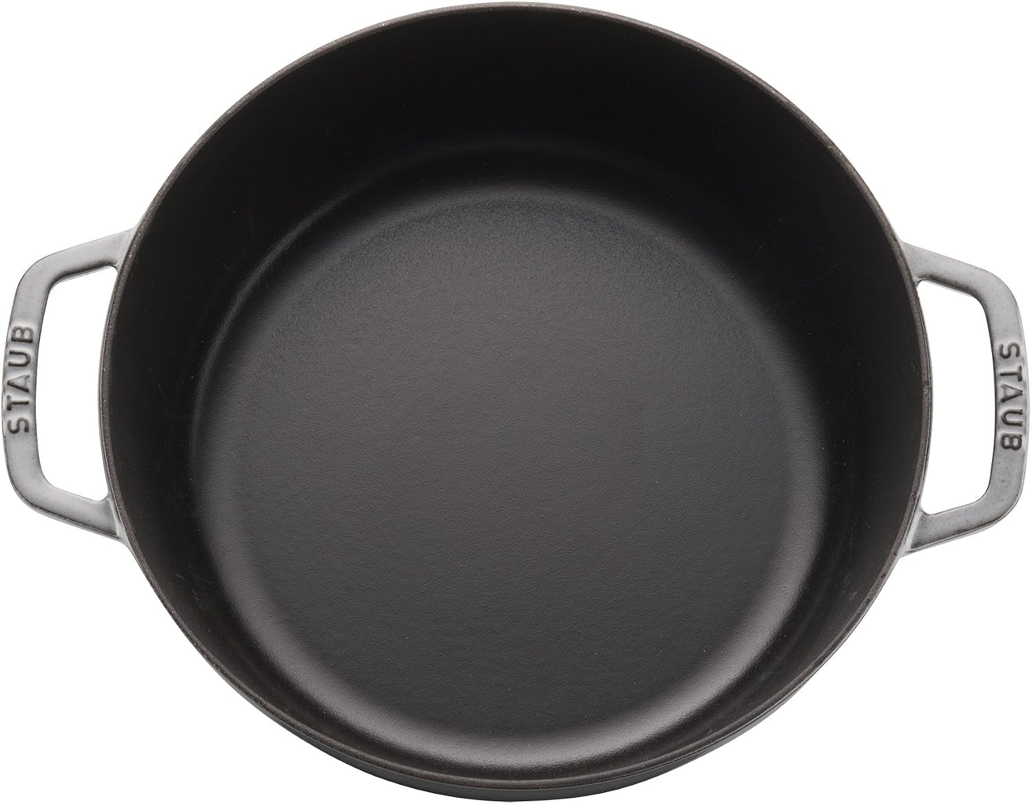 Staub 6-Quart Shallow Wide Round Cocotte - Graphite Grey