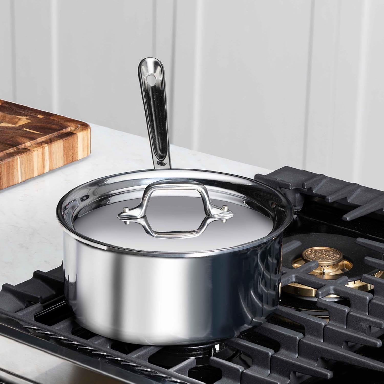 All-Clad D3® Stainless Steel 2 Quart Sauce Pan with Lid