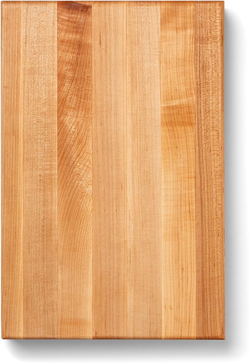 John Boos Handle Boards Series Rectangular Wooden Maple Cutting Board 24”x18” – 2.25” Thick, 30-lb Reversible Butcher Block with Juice Groove, Edge-Grain & Metal Handles