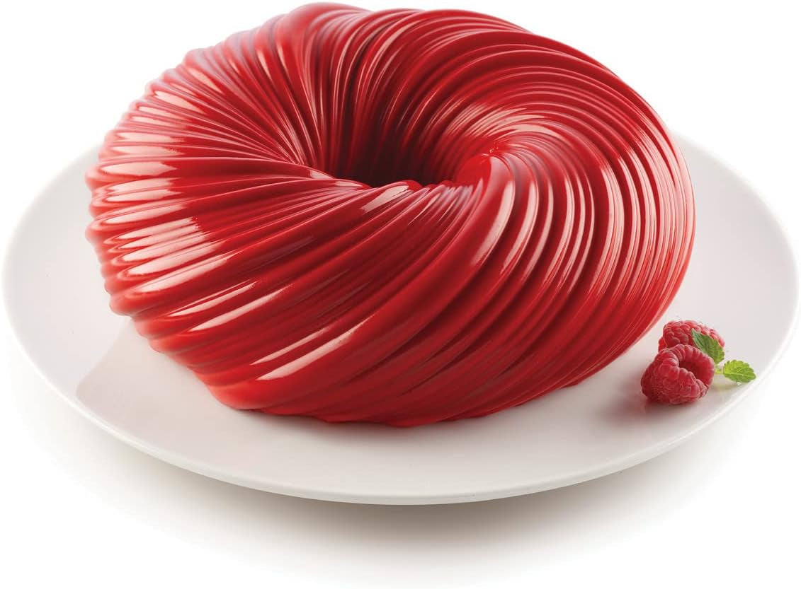 Silikomart 3Design Silicon Mould Bundt Pans, Gray (Meringa Style)