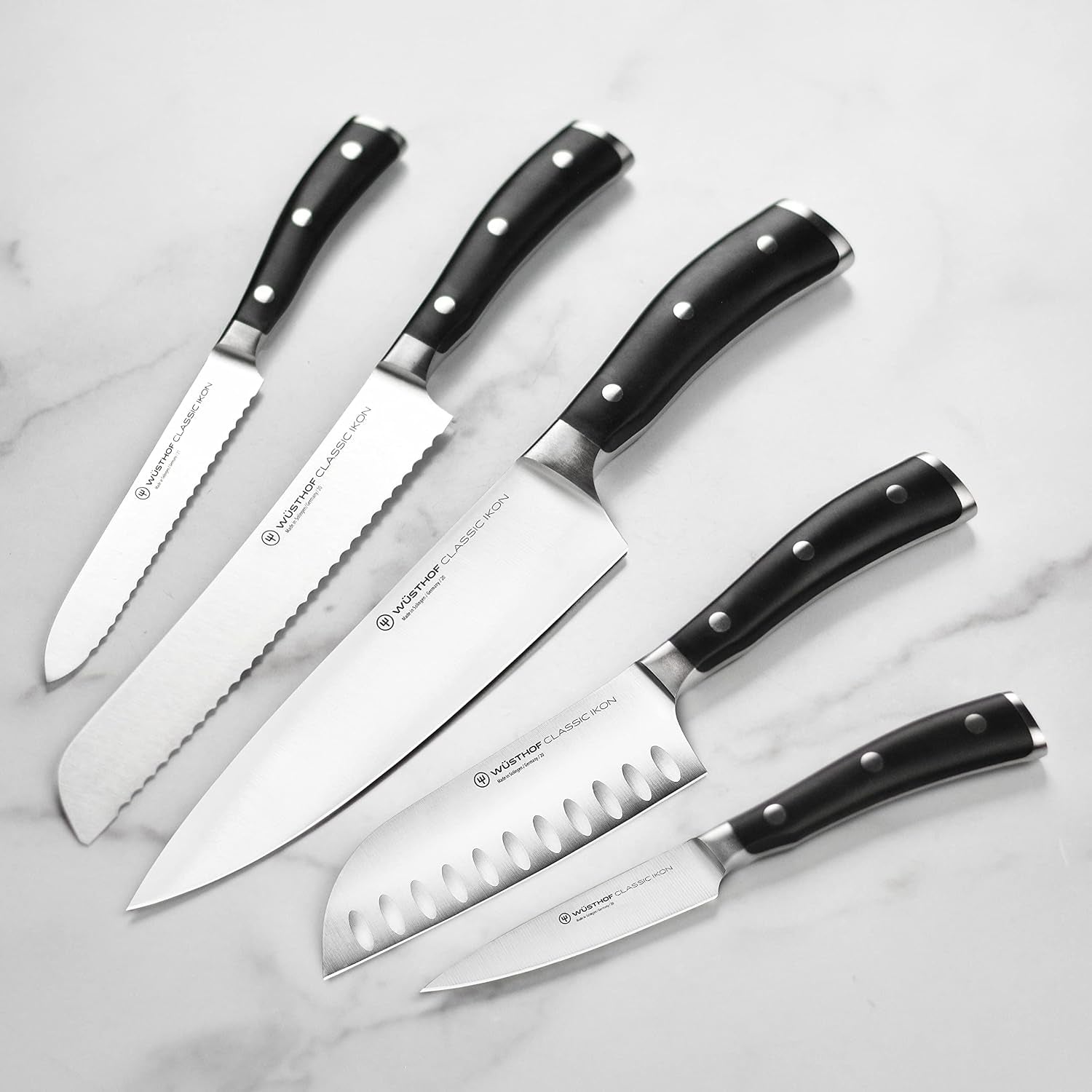 7 Piece Slim Knife Set with Acacia Block