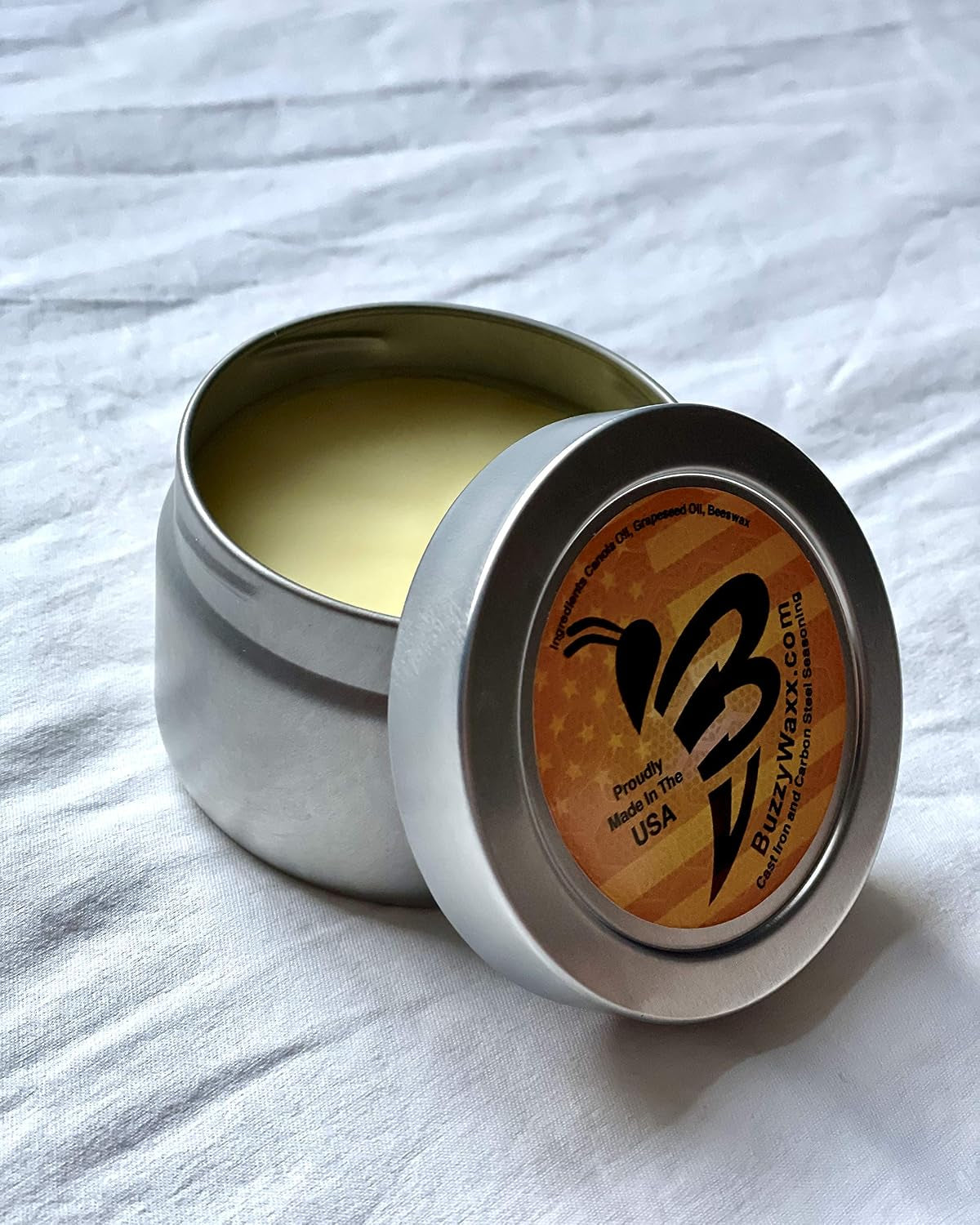 BuzzyWaxx Original Blend Cast Iron Seasoning Wax Mega Can 8 oz