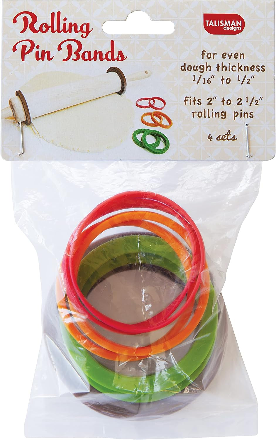 Silicone Rolling Pin Bands 8 Piece Set