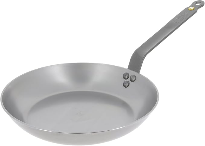 de Buyer MINERAL B Carbon Steel Fry Pan - 11" Diameter, 8.3" Cooking