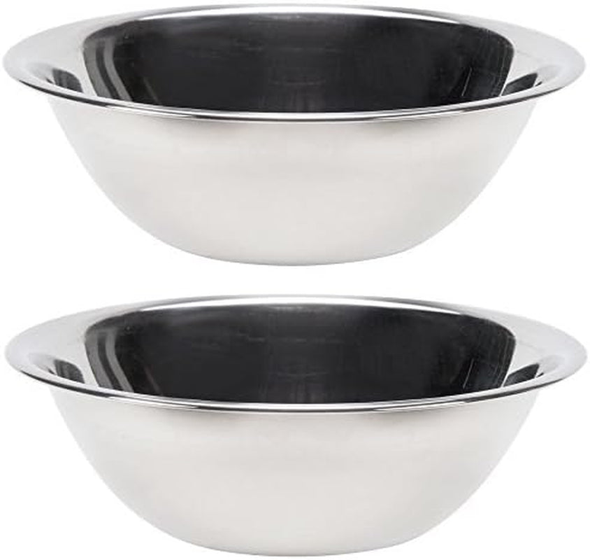 Economy Mixing Bowls Set of 2, 5 Quart Stainless Steel