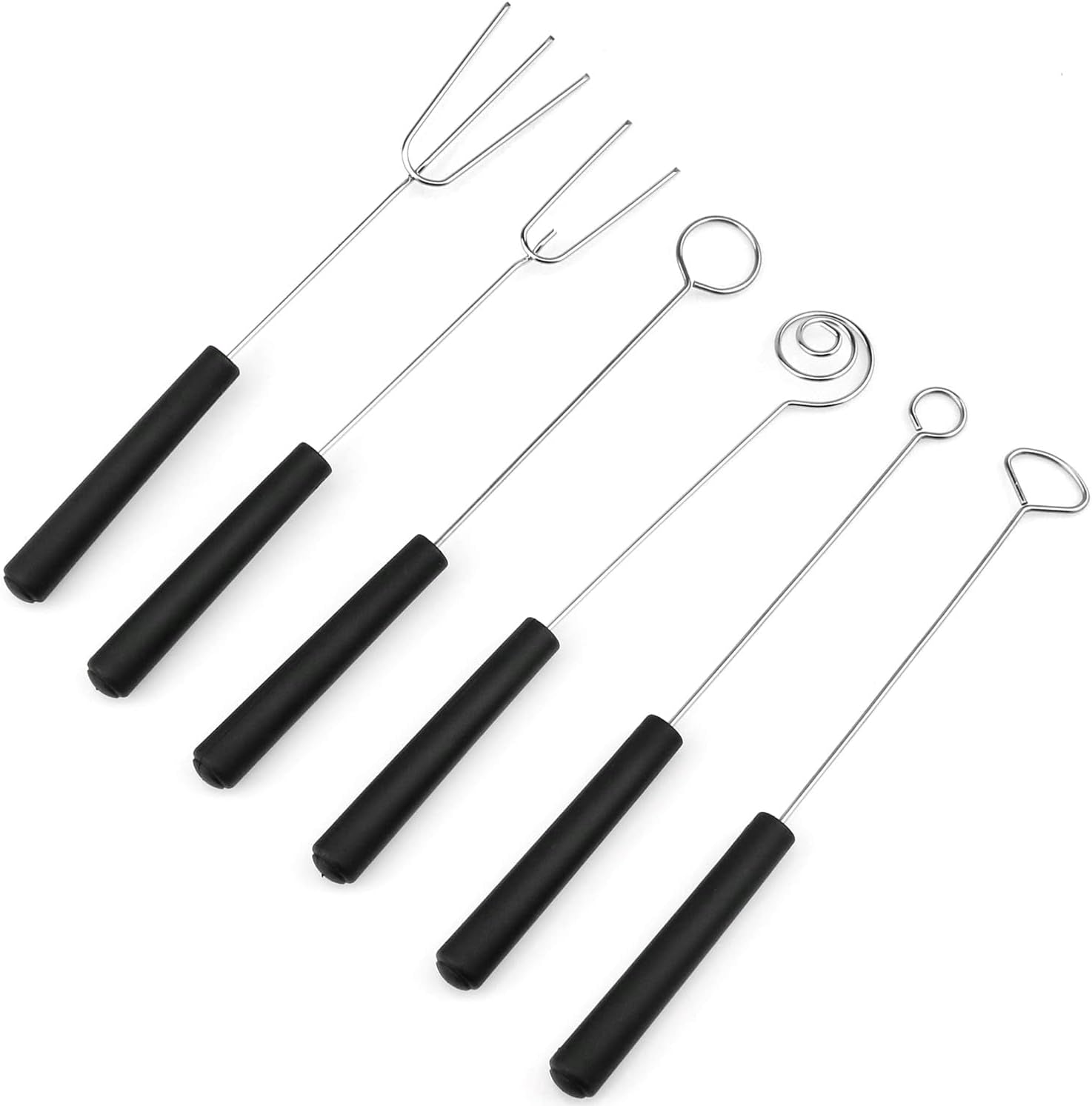 AYLIFU 6-piece Packs Stainless Steel Candy Dipping Tool Chocolate Dipp