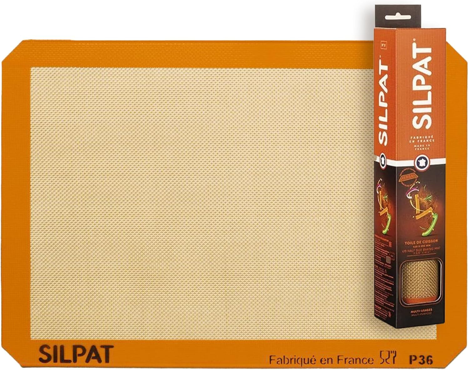 Silpat Premium Non-Stick Silicone Baking Mat, Half Sheet Size, 11-5/8