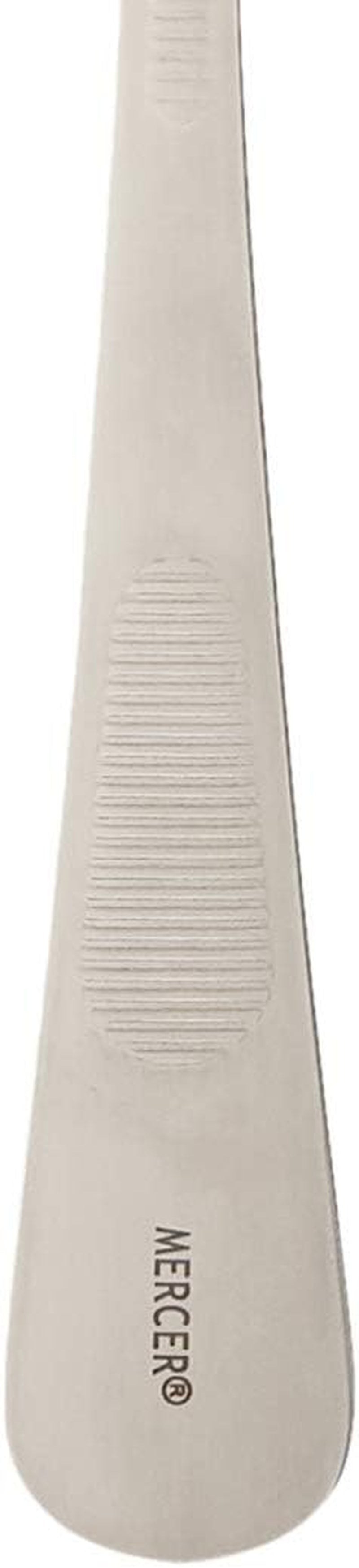 Mercer Culinary 18-8 Stainless Steel Plating Spoon with Slotted Bowl,
