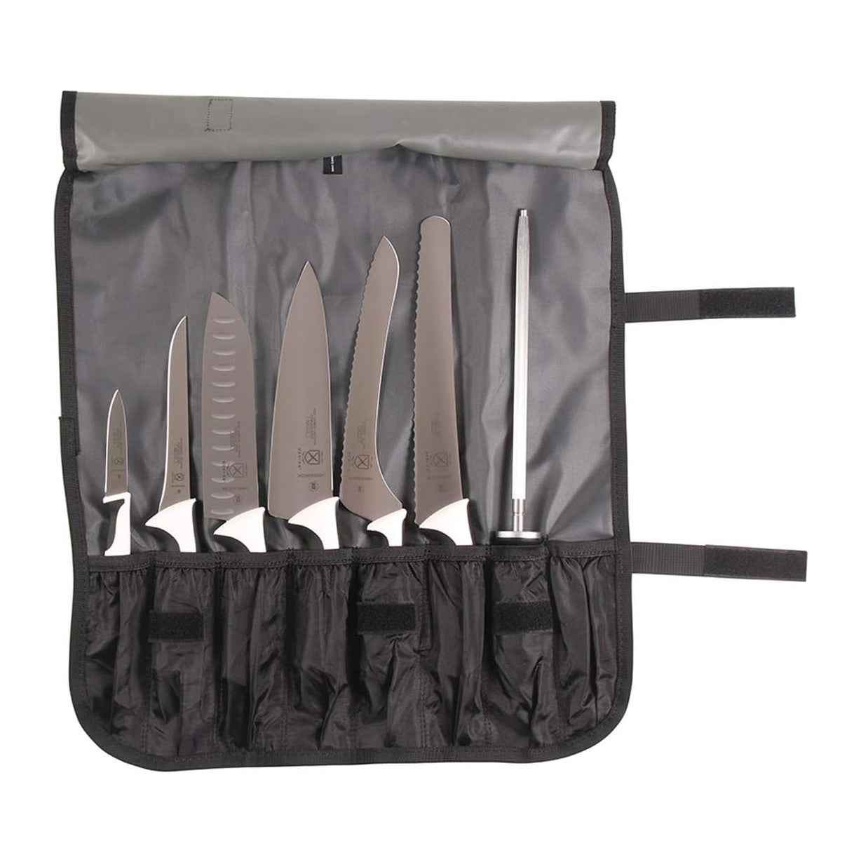 8 Piece White Handle Knife Set
