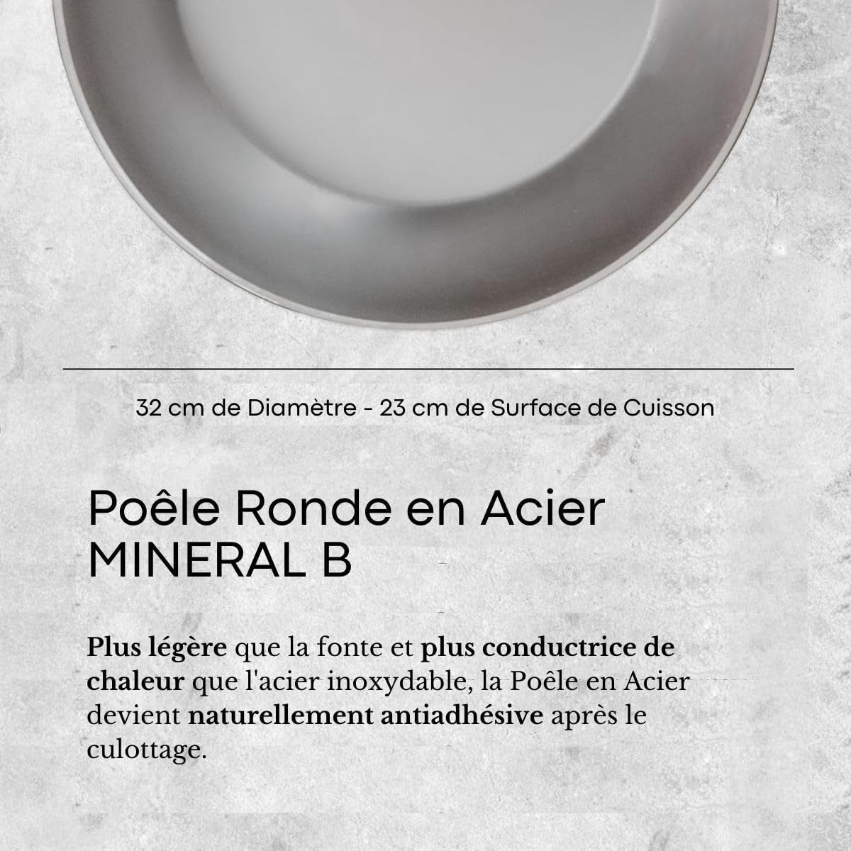 de Buyer Mineral B 12.5-Inch Carbon Steel Fry Pan