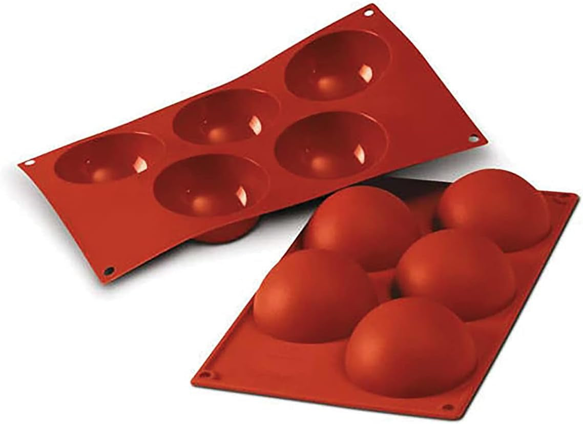 Silikomart Siliconflex Half-Sphere Mold, 4 Oz, 3.15\" Diam. x 1.57\" D