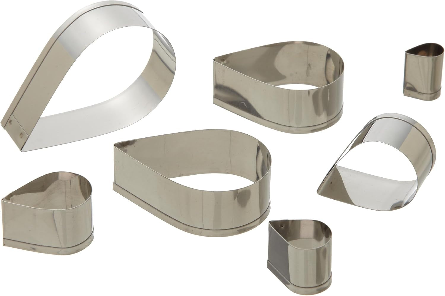 Ateco Plain Edge Round Cutters in Graduated Sizes, Stainless Steel, 11