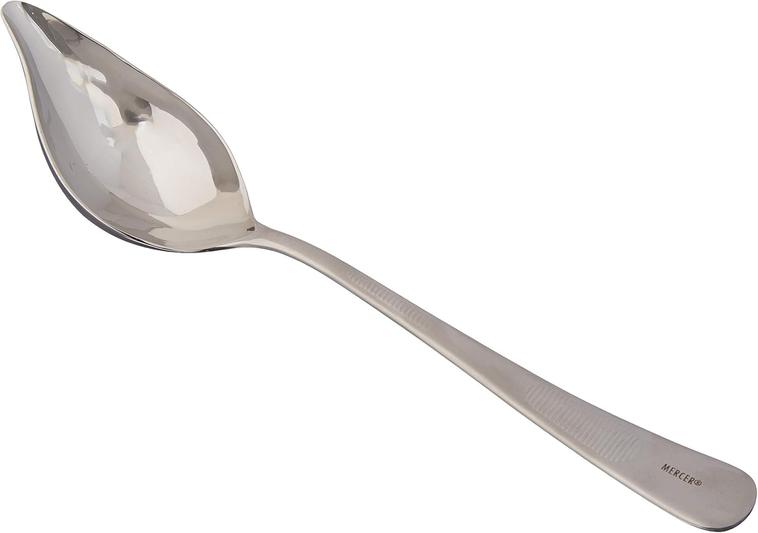 Mercer Culinary 18-8 Stainless Steel Saucier Spoon with Tapered Spout,