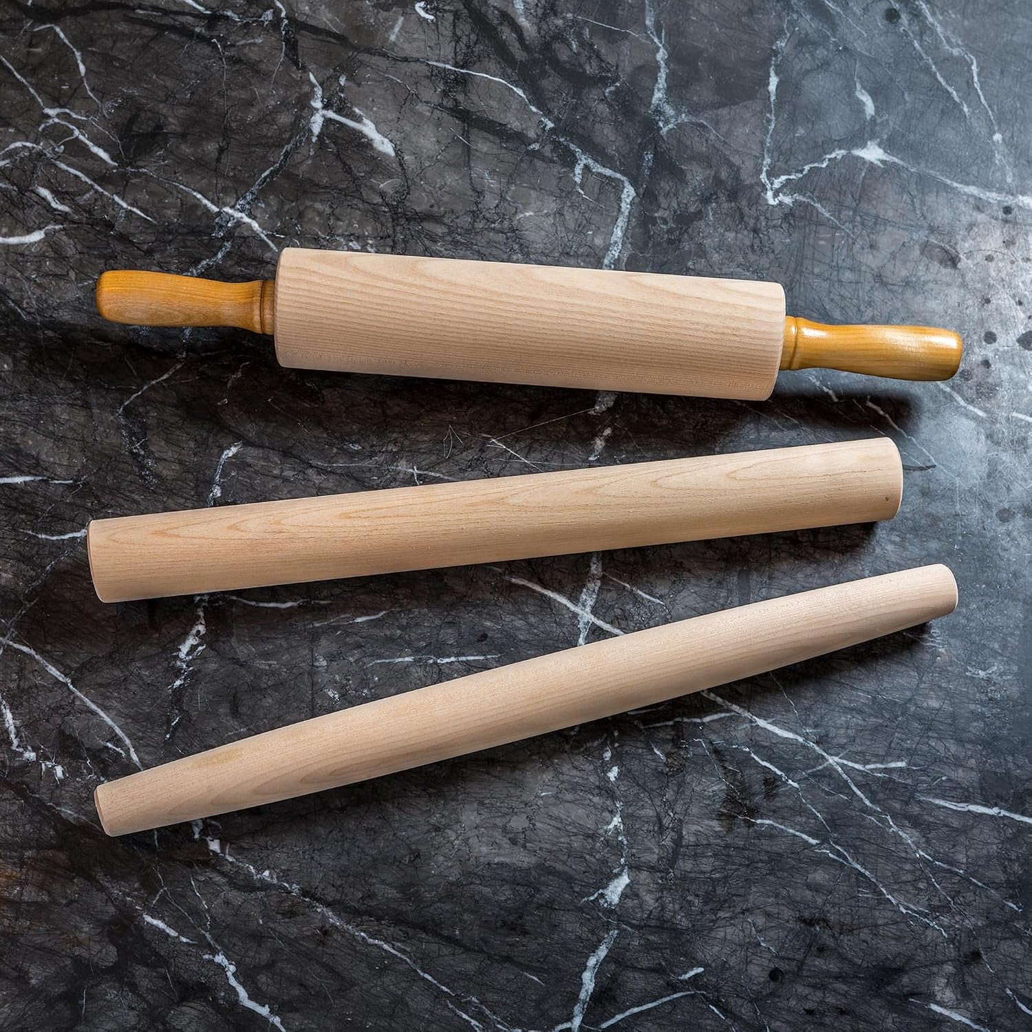 J.K. Adams Maple French Rolling Pin, Brown