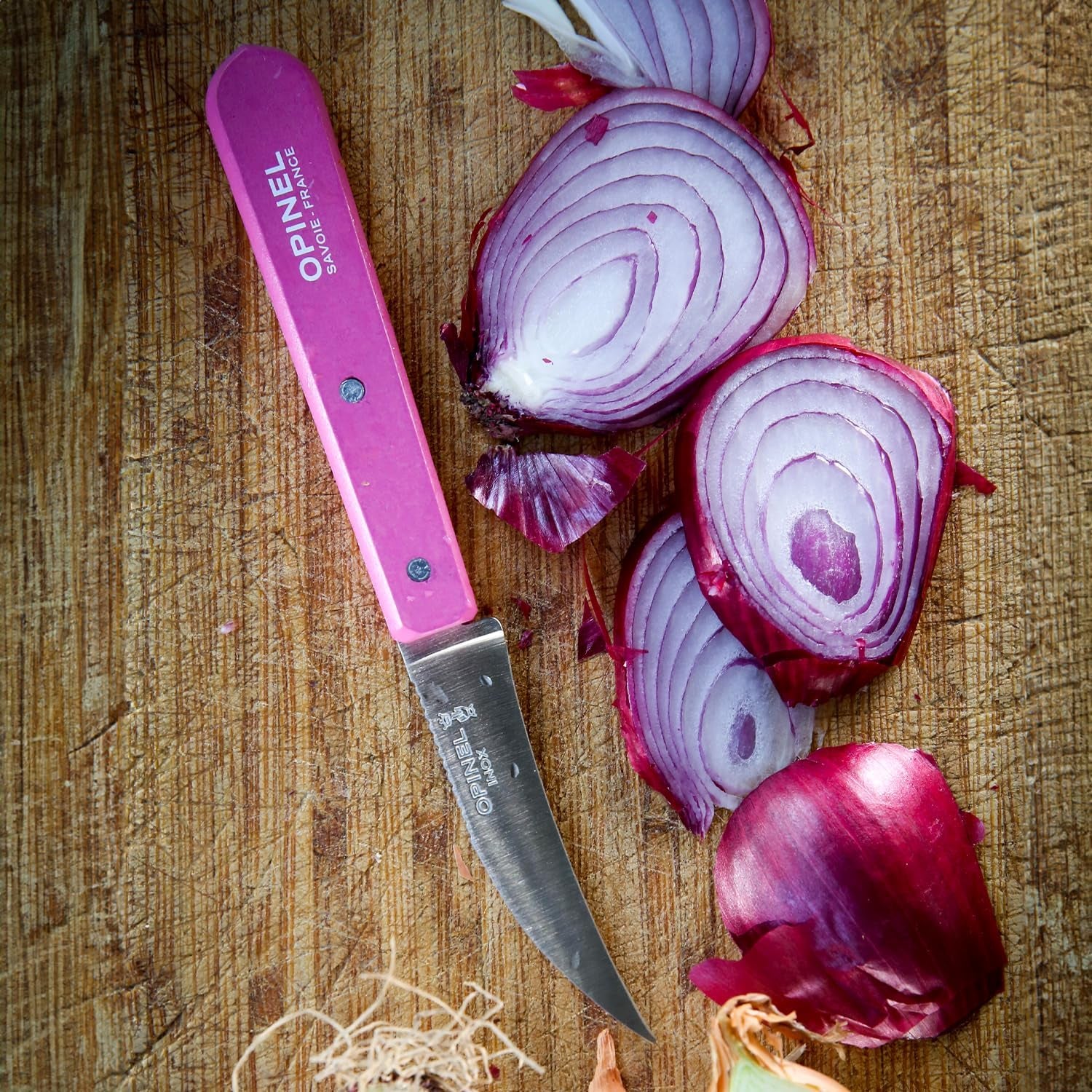 OPINEL Essential No.114 Vegetable Knife, Hornbeam Wood Handles, Made i