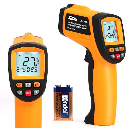 XRCLIF High Temperature Infrared Thermometer Gun with Data Saving Function