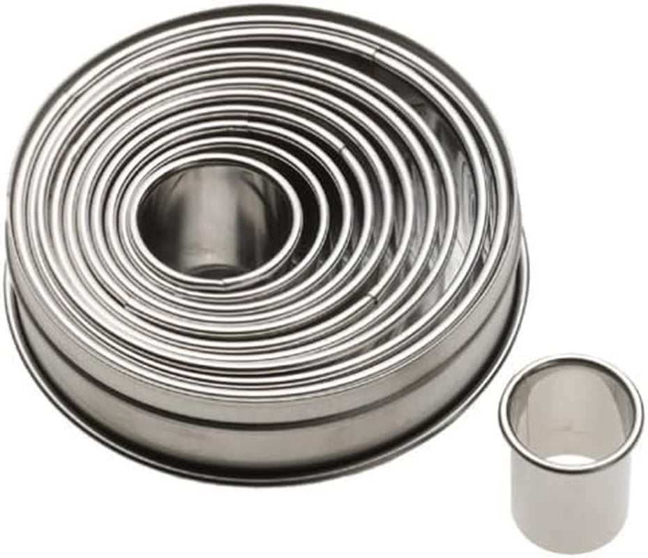Ateco Plain Edge Round Cutters Graduated Sizes 11 Piece Set