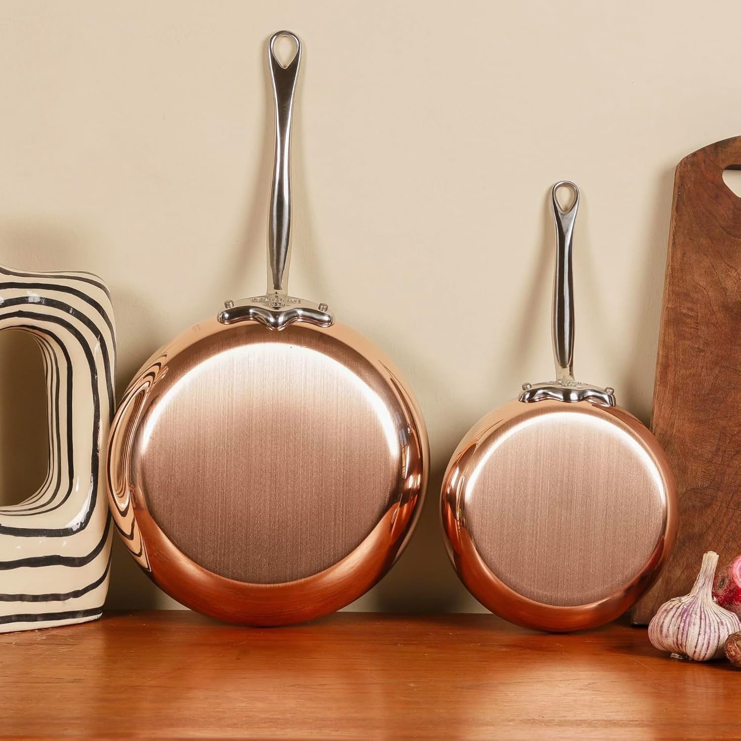 Mauviel M'Heritage 150 S 1.5mm Polished Copper & Stainless Steel Fryin