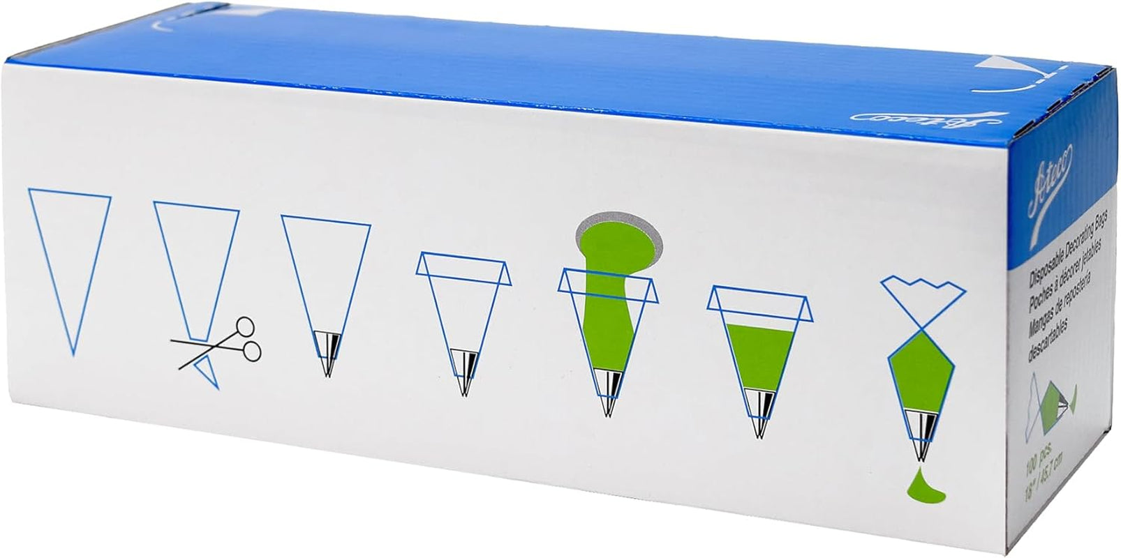 Ateco 4418 Plastic Disposable Piping and Cake Decorating Bags with NuP