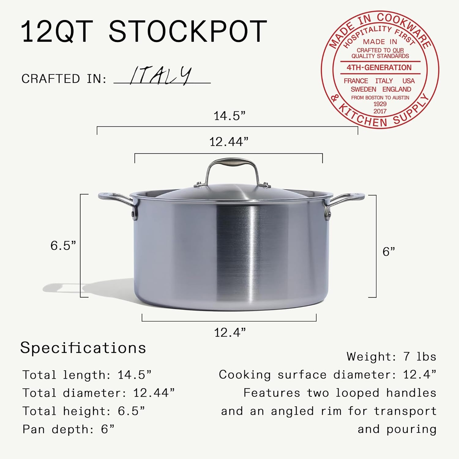 Made In Vollrath Tribute 12-Quart Stock Pot