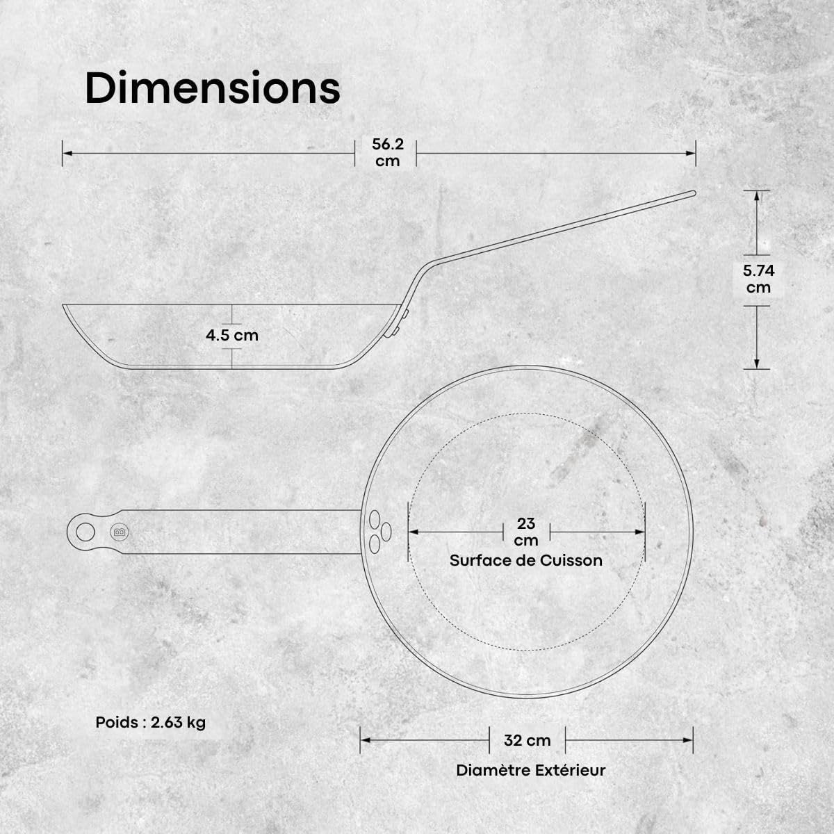 de Buyer Mineral B 12.5-Inch Carbon Steel Fry Pan