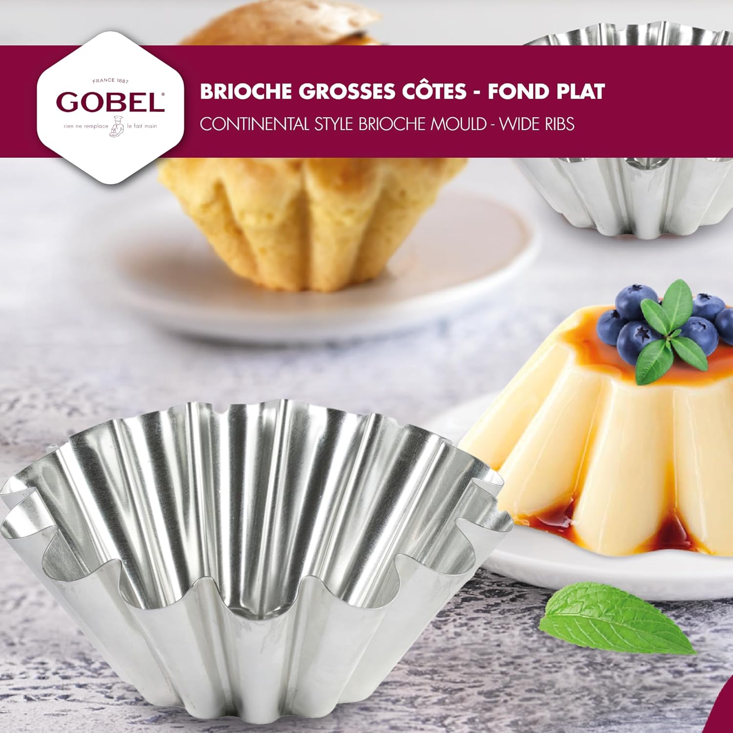 Gobel 4-Cup Brioche Mold, 8-Inch