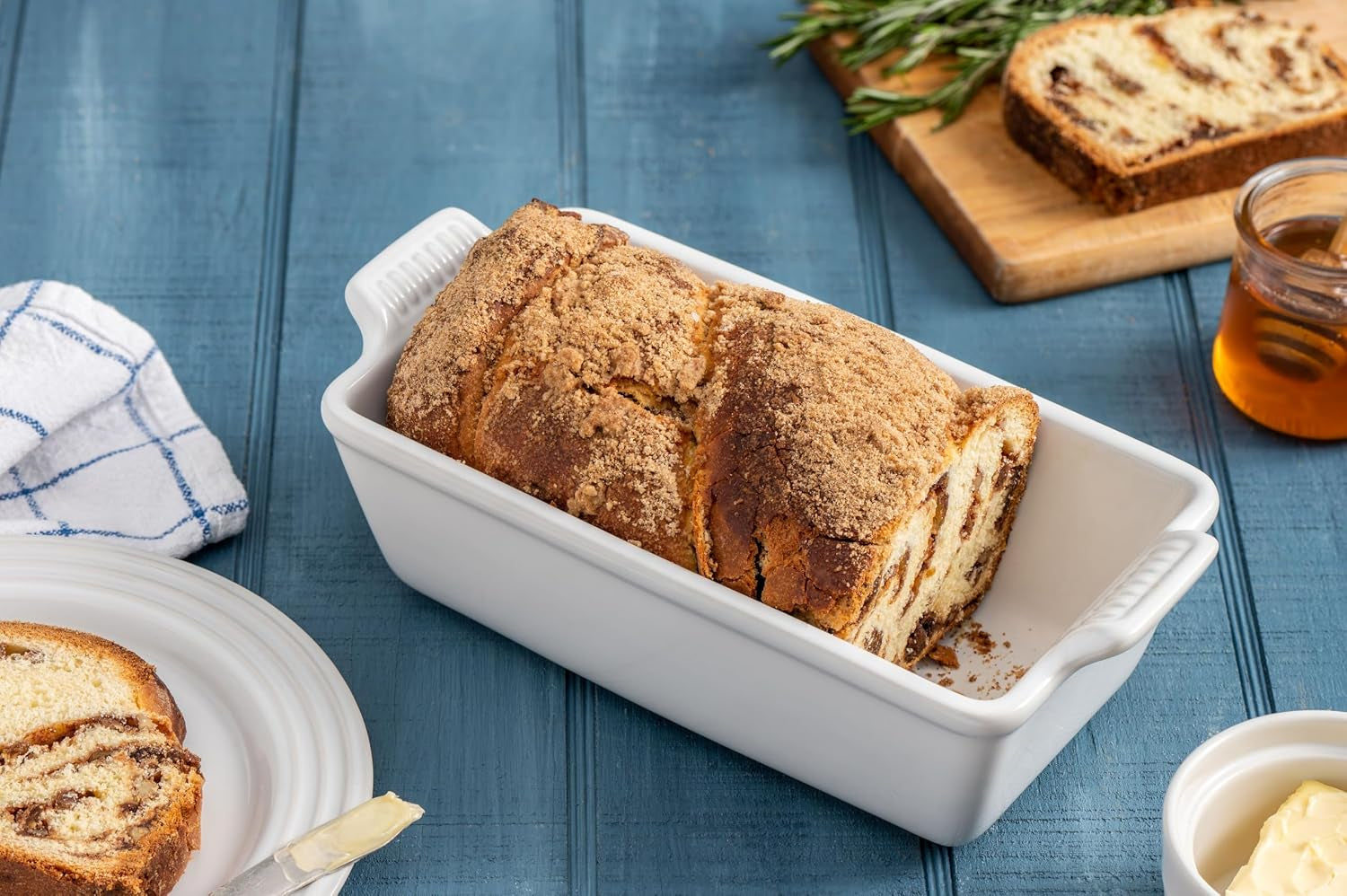 Le Creuset Stoneware Heritage Loaf Pan, 9" x 5" x 3" (1.5 qt.), White