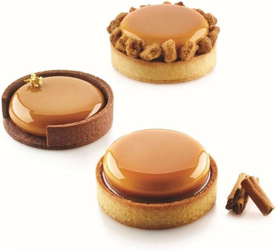 Silikomart "Kit Tarte Ring 80" Silicone Mold with 6 Cavities 2.63 Inch