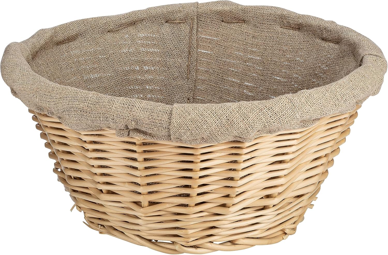 Matfer Bourgeat Banneton Linen-Lined Proofing Wicker Basket, Round, 10 5/8\"