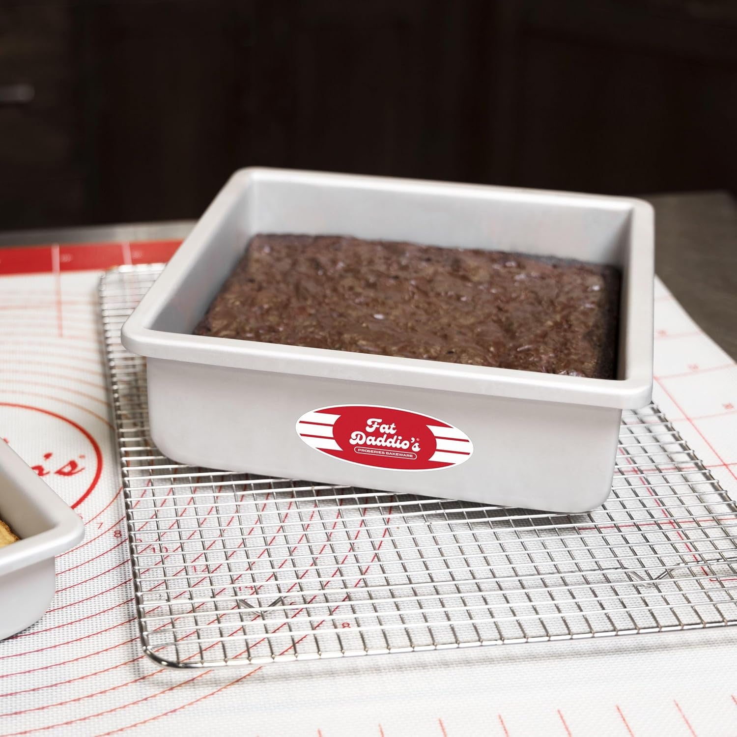 Fat Daddio's PSQCC-663 Removable Bottom Square Cake Pan, 6 x 6 x 3 Inc
