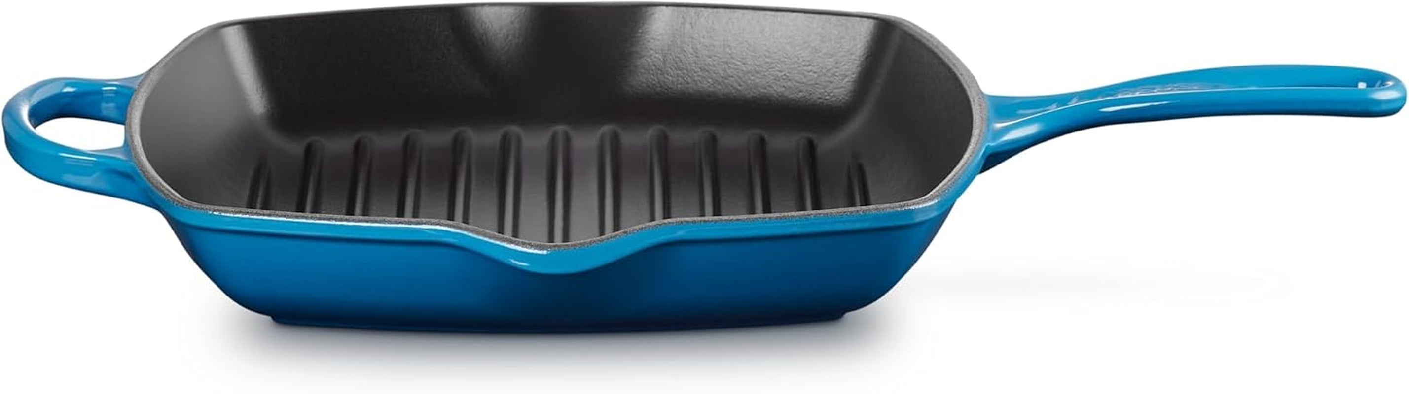 Le Creuset Enameled Cast Iron Signature Square Skillet Grill, 10.25"