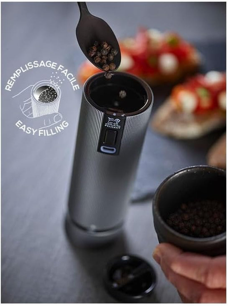 u'Select Rechargeable Electric Pepper Mill, Li-ion Battery, Carbon, 15