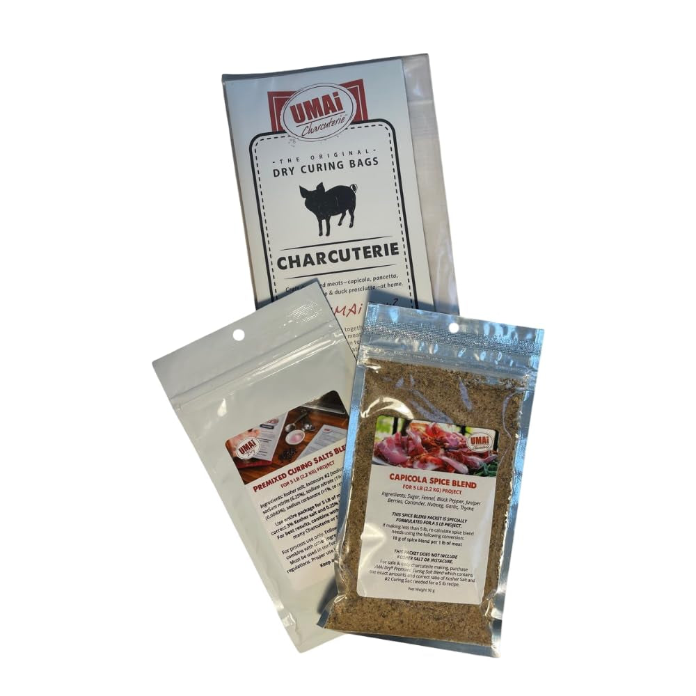 UMAi Dry Capicola Spice Blend Charcuterie Easy Kit Bundle, 3 Pack Larg
